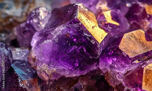 Rough Amethyst Crystal Deep Purple Texture