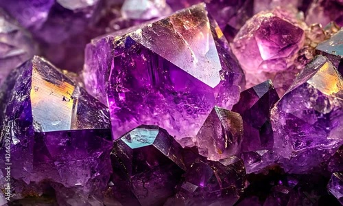 Rough Amethyst Crystal Deep Purple Texture