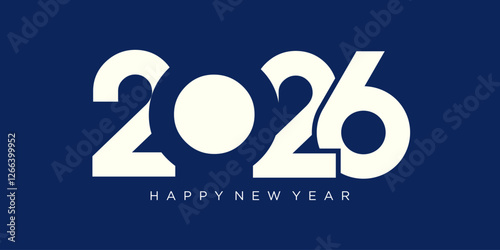2026 Happy New Year design vector. trendy unique new year 2026 logo design template