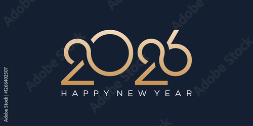 2026 Happy New Year design vector. trendy unique new year 2026 logo design template