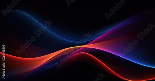 abstract background with colorful lines and beautifull color shape on dark beautiful gradient background vector presentation design