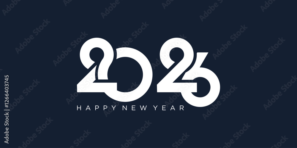 2026 Happy New Year design vector. trendy unique new year 2026 logo design template 2026 Happy New Year design vector. trendy unique new year 2026 logo design template