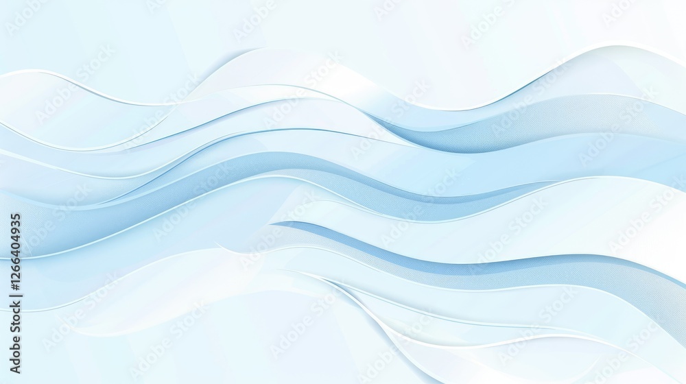 Obraz premium Abstract background with light blue and white waves