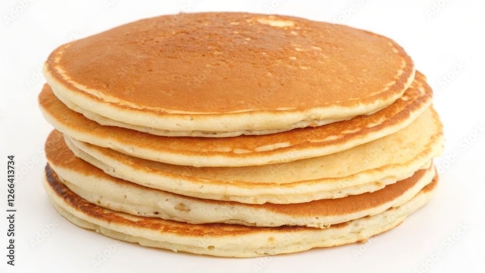 a stack of pancakes, isolated on white background a stack of pancakes, isolated on white background