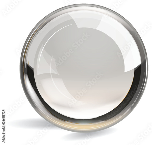 Reflective Glass Sphere Illustration