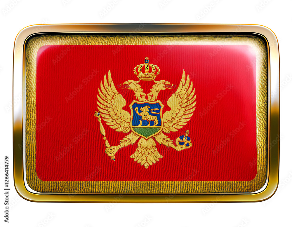 モンテネグロの国旗のブローチ。白背景。(Montenegro flag brooch on white background.)
モンテネグロの国旗のブローチ。白背景。(Montenegro flag brooch on white background.)