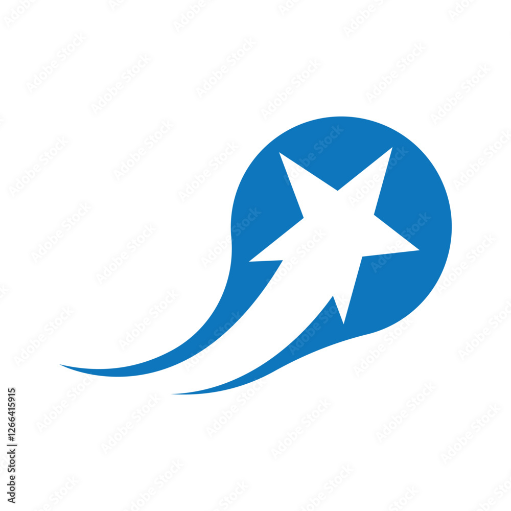 successful victory star logo design successful victory star logo design