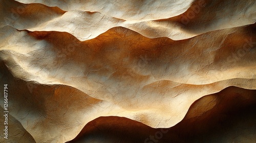 Abstract textured landscape with flowing lines and warm tones, evoking natural formations