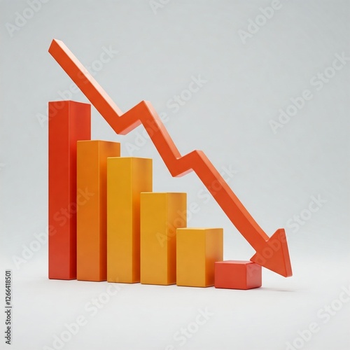 Free Download The 3D market is experiencing a downtrend,with declining sales and reduced demand, against a plain white background. - GFXLoad