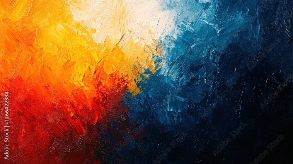 Abstract fiery and icy art painting Abstract fiery and icy art painting