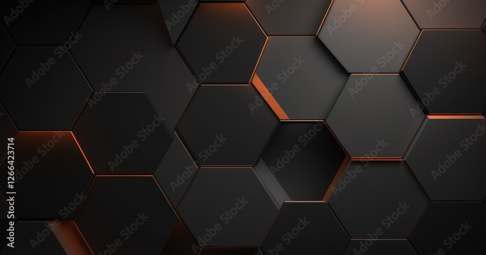 Abstract beautiful random background with hexagon pattern and lighting effect