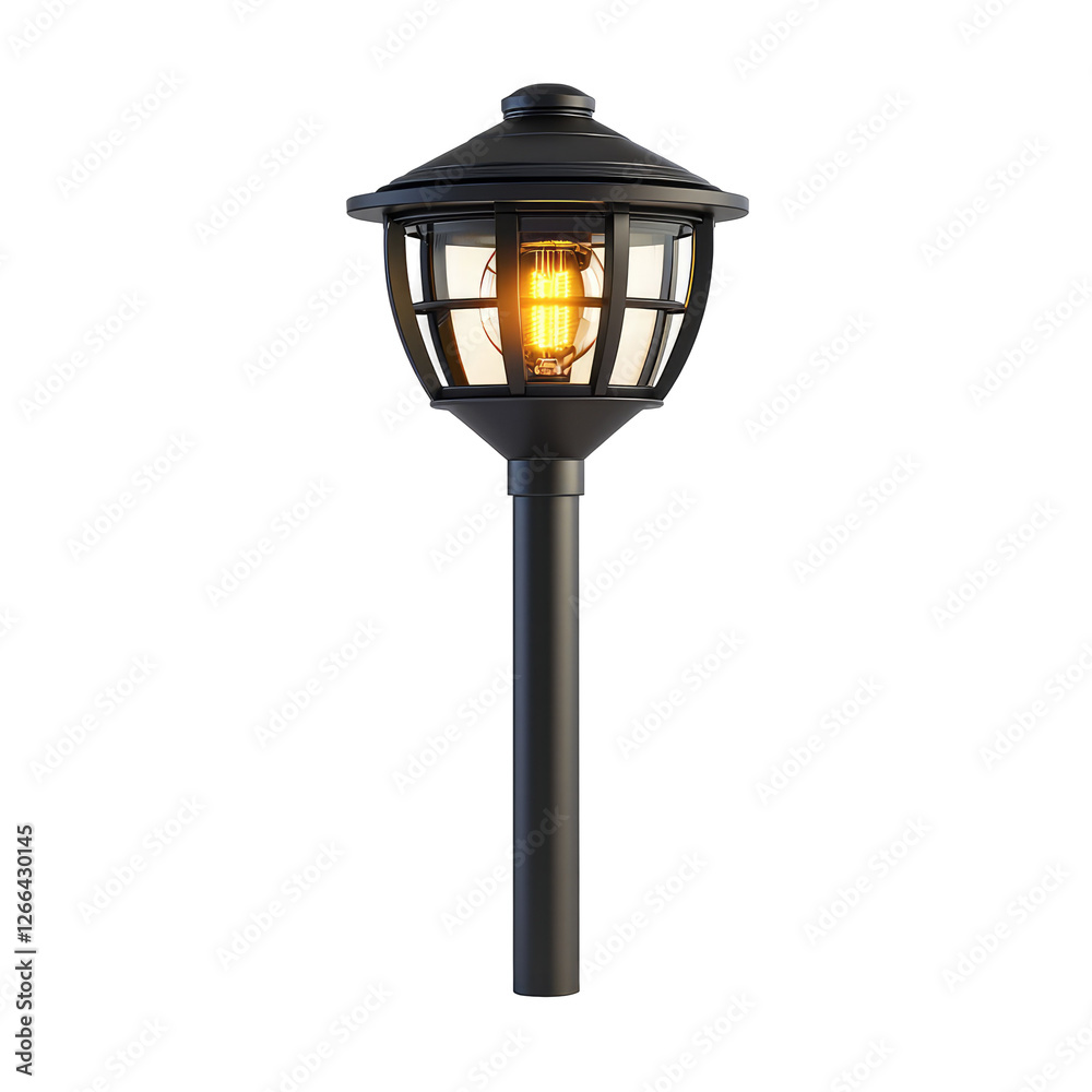 Modern LED Bulb Lantern for Garden Illumination, Isolated Design for Outdoor Lighting and Pathway Guidance Modern LED Bulb Lantern for Garden Illumination, Isolated Design for Outdoor Lighting and Pathway Guidance