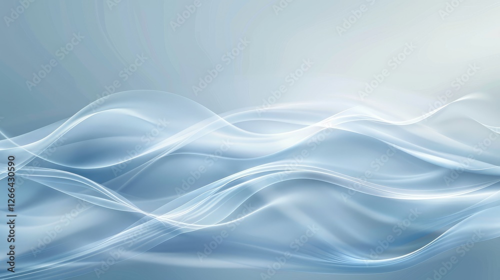 Abstract blue background with smooth wave lines and copy space, light white and sky blue Abstract blue background with smooth wave lines and copy space, light white and sky blue
