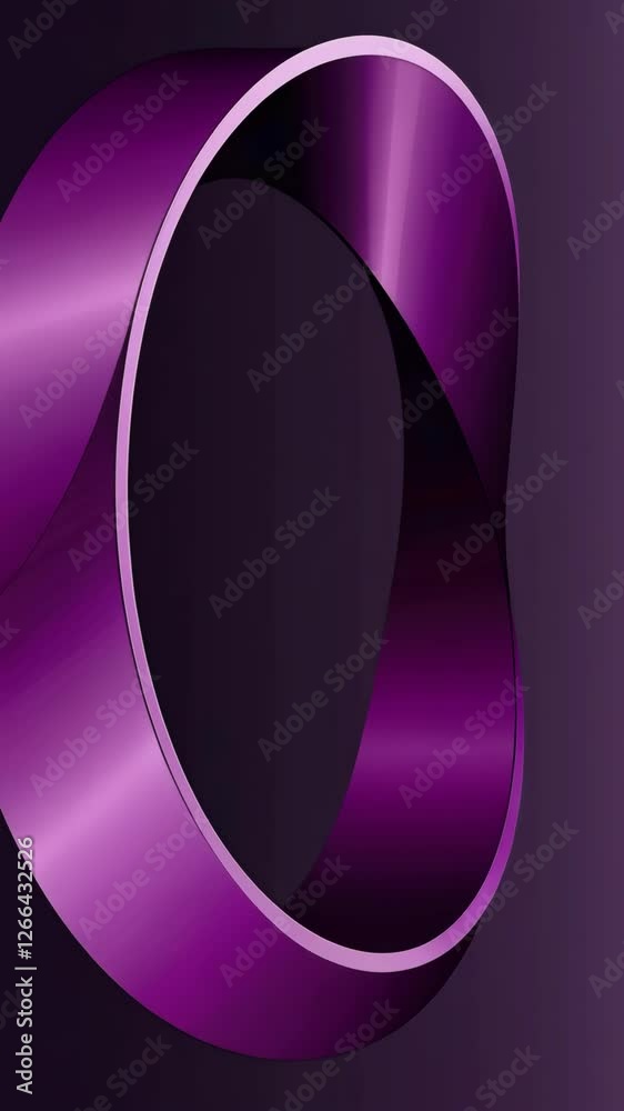 Intricate purple loop structure creating visual depth and elegance in abstract design