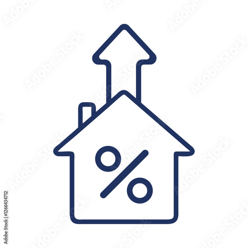 Mortgage rate increase icon