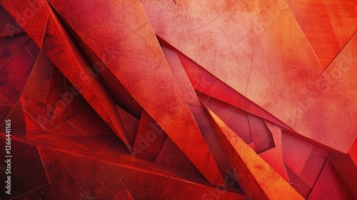 abstract image with red and orange colors using harsh lines and sharp shapes representing anger, Style Abstract, Colors red, orange, Composition off center, Details sharp lines, angular shapes