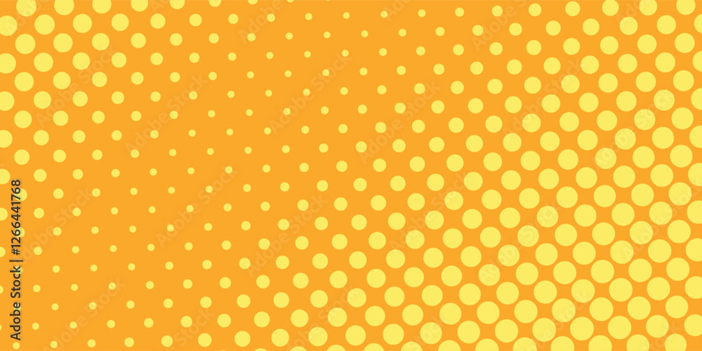 Yellow halftone pattern. Retro comic gradient background. Bright orange Yellow halftone pattern. Retro comic gradient background. Bright orange