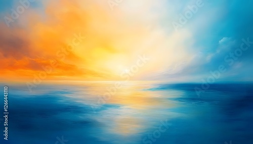 Wallpaper Mural Colorful sunset over calm ocean; vibrant sky reflection Torontodigital.ca
