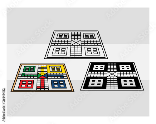 Ludo Board SVG Silhouette, Ludo Silhouette, Sports Svg, Ludo Svg, Ludo Game Svg, Ludo Board Png, Ludo Svg Images, Cut Files