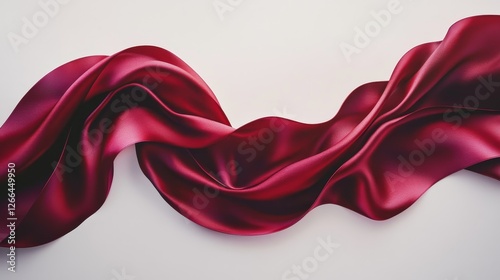 Elegant Flowing Red Silk Fabric Texture