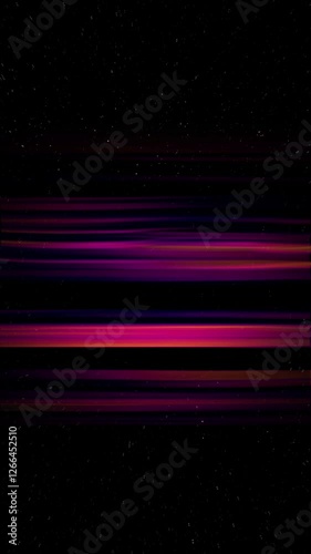 Abstract colorful neon light speeding on motion effect cyberpunk futuristic elements looping particle light effect background. Vertical video.
