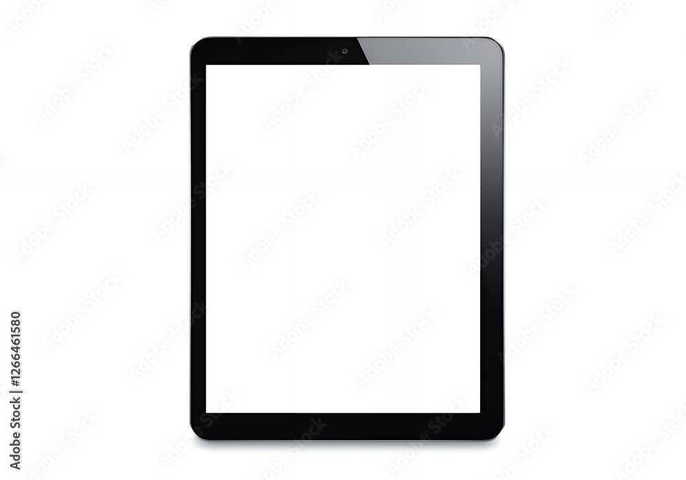 Tablet Device with Blank Screen on White Background for Product Mockup Tablet Device with Blank Screen on White Background for Product Mockup