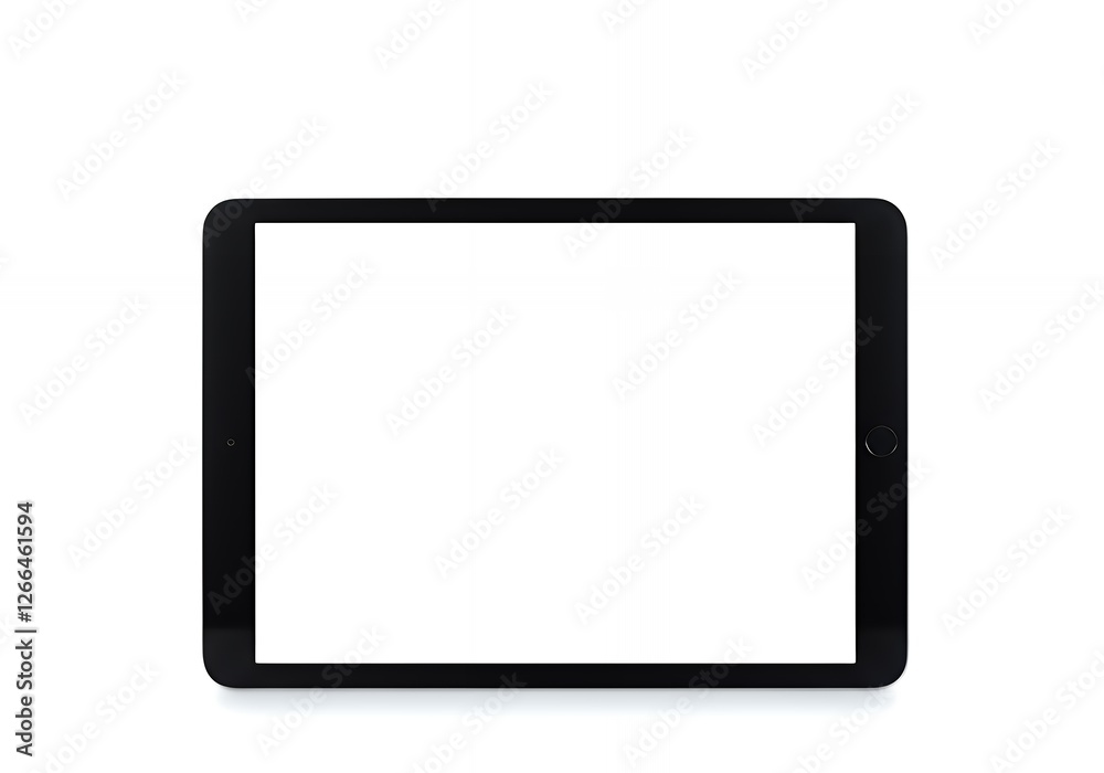 Tablet Device with Blank White Screen for App or Website Mockup Tablet Device with Blank White Screen for App or Website Mockup