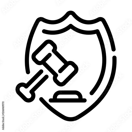 justice Line Icon