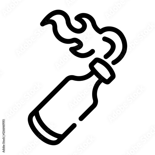 molotov cocktail Line Icon