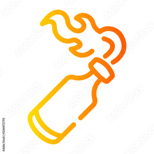 molotov cocktail Line Gradient Icon