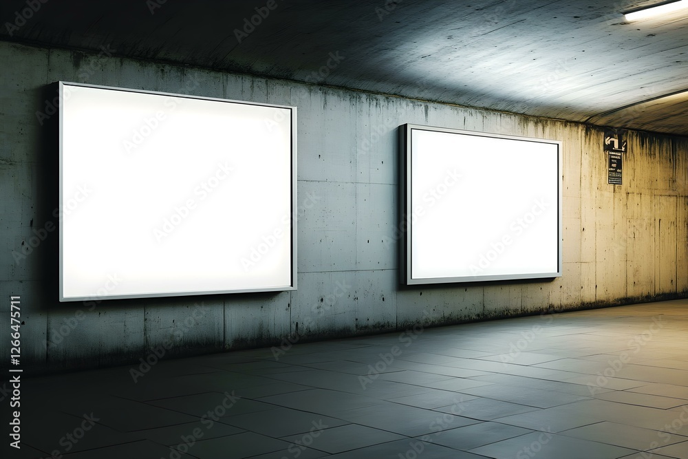 Creative Uses for Empty Advertising Banners Mockups in Underground Stations Creative Uses for Empty Advertising Banners Mockups in Underground Stations