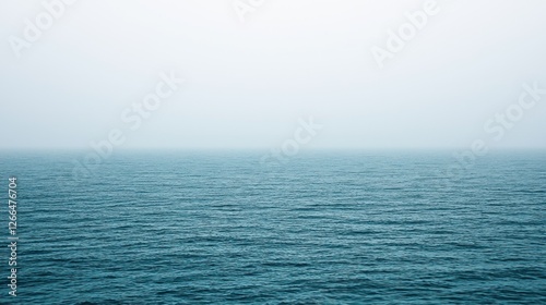 Misty ocean horizon