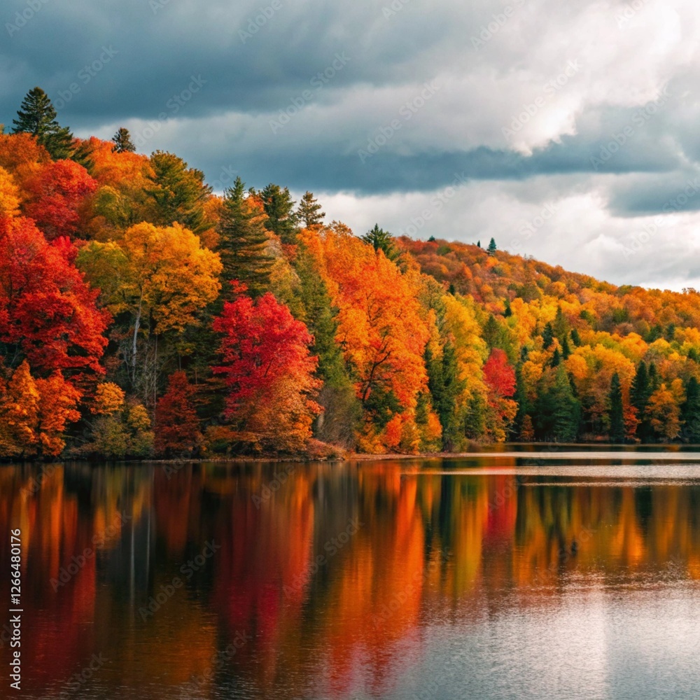 Obraz premium Autumn landscape with trees