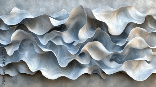 Fototapeta Naklejka Na Ścianę i Meble -  Abstract 3D flowing waves background design for wall art