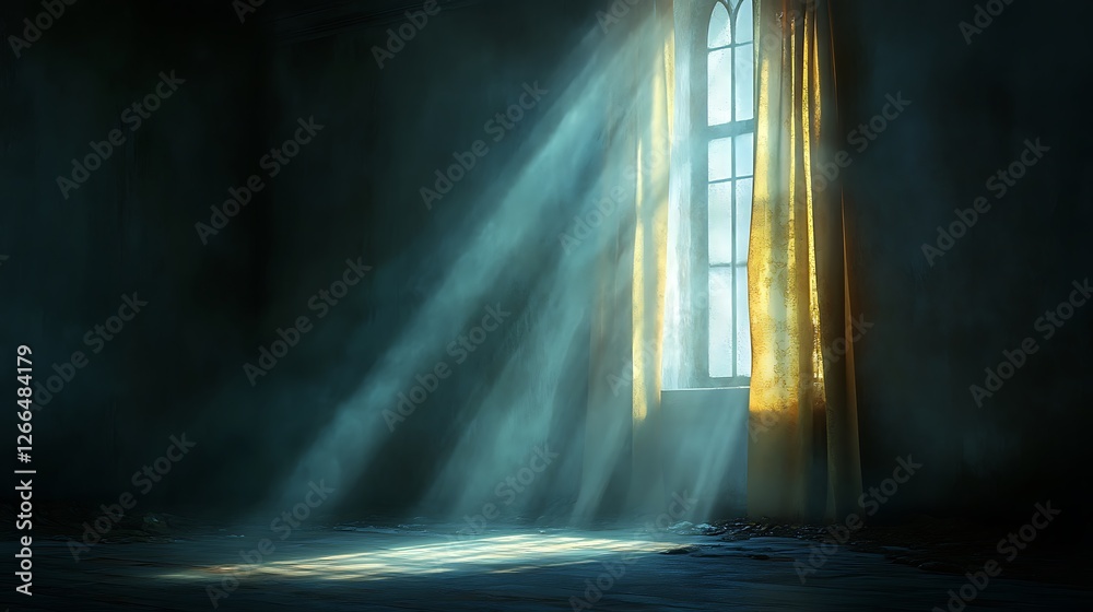 Naklejka premium sunlight shining through a window