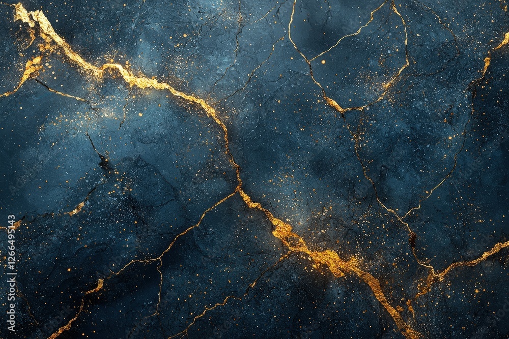 Obraz premium Blue gold marble texture background