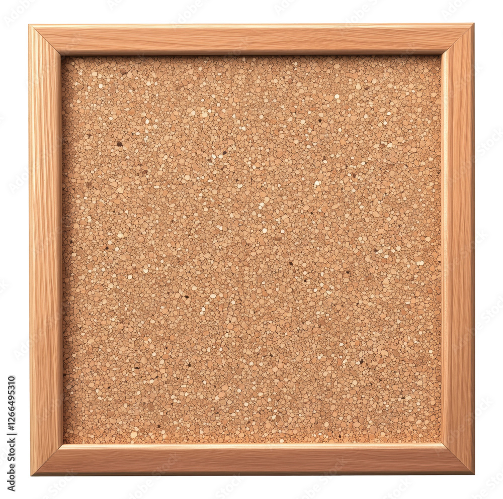 Fototapeta premium Empty square bulletin board isolated on transparent background