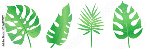 新緑　葉　観葉植物　アイコン