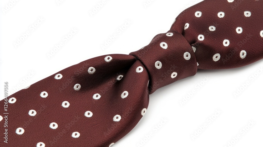 Stylish silk tie in deep burgundy tones, carefully knotted for a sharp professional look, with copy space. Stylish silk tie in deep burgundy tones, carefully knotted for a sharp professional look, with copy space.