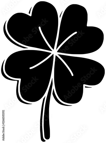 shamrock illustration ireland silhouette patrick logo holiday icon clover outline irish leaf luck saint hat lucky march happy leprechaun shape for vector graphic background