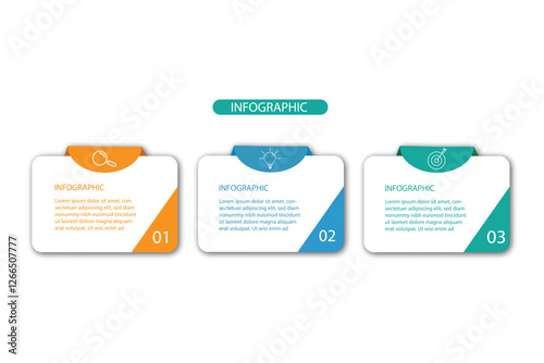 vector design infographic, option 3 steps, vector illustration..