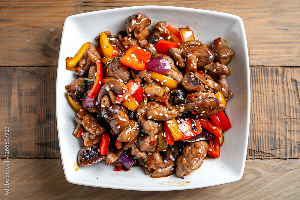 Delicious Stir-fried Dish with Meat and Vegetables Delicious Stir-fried Dish with Meat and Vegetables