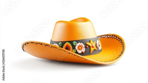 Colorful Mexican Hat Isolated On White Background. Generative AI photo