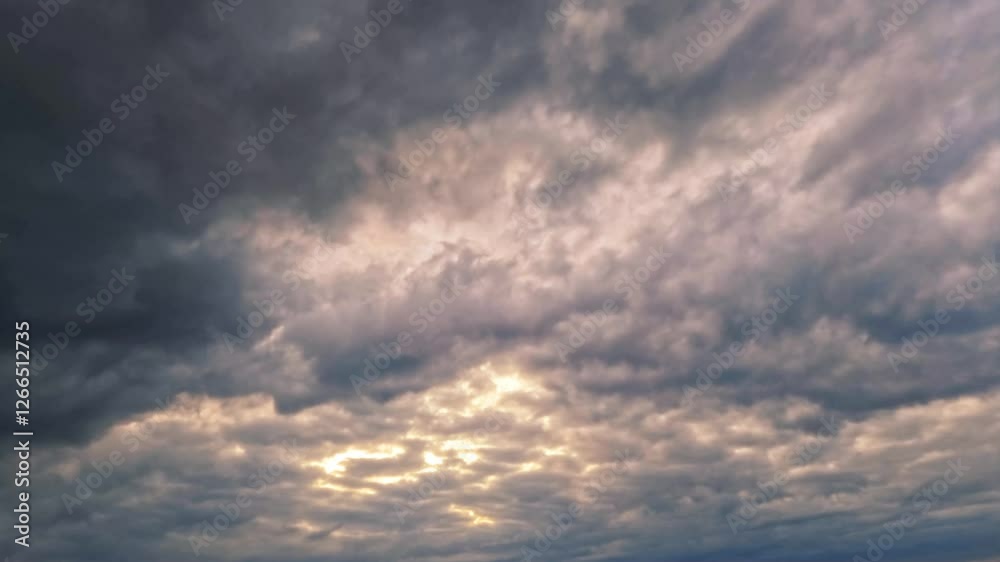 sky timelapse - nice goldish sunrise with nebulosity - loop video sky timelapse - nice goldish sunrise with nebulosity - loop video