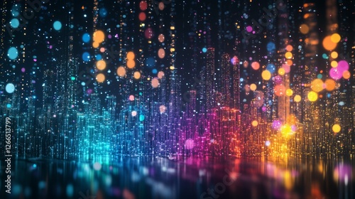 Wallpaper Mural Vibrant Colorful Lights in Abstract Bokeh Style with Glowing Patterns Torontodigital.ca