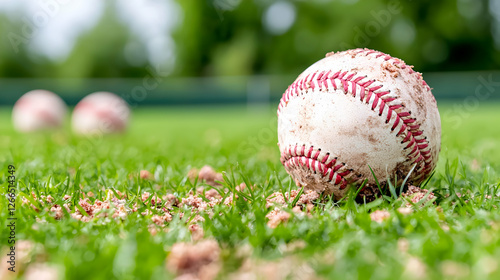 Wallpaper Mural Baseball on field, game in background, sunny day, sports image Torontodigital.ca