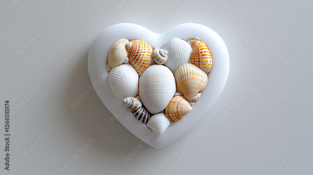 nature-inspired heart-shaped shell sculpture nature-inspired heart-shaped shell sculpture