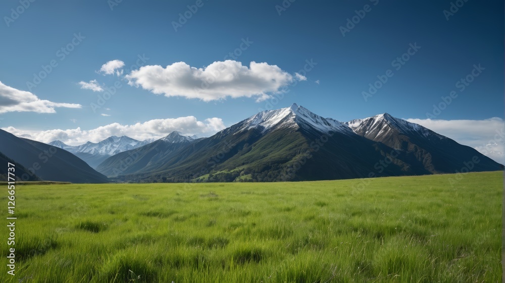 mountains in the distance with a grassy field in front of them mountains in the distance with a grassy field in front of them
