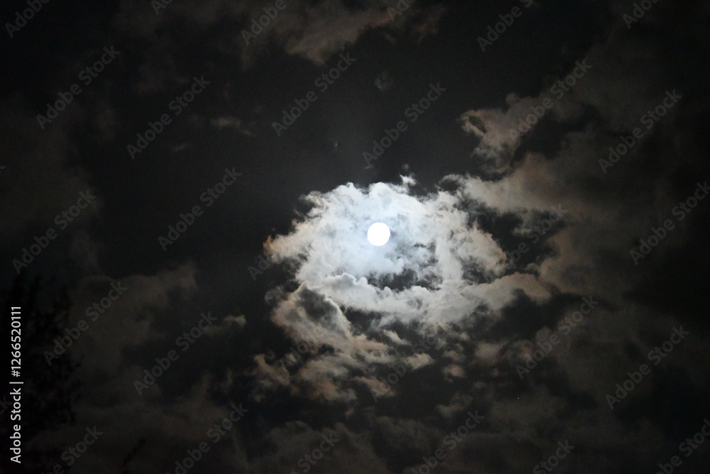 moon and clouds