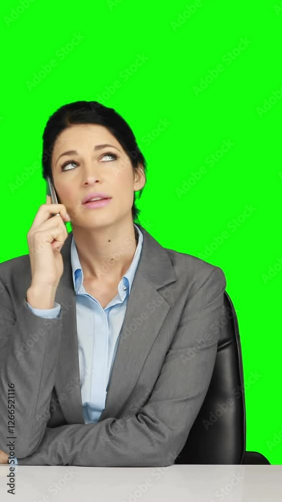 Businesswoman on a phone call